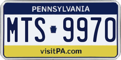 PA license plate MTS9970