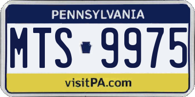 PA license plate MTS9975