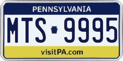 PA license plate MTS9995