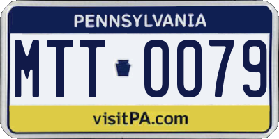 PA license plate MTT0079