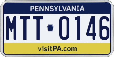 PA license plate MTT0146