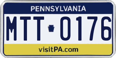 PA license plate MTT0176