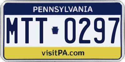 PA license plate MTT0297