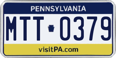 PA license plate MTT0379