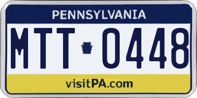 PA license plate MTT0448