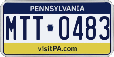 PA license plate MTT0483