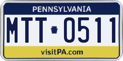 PA license plate MTT0511