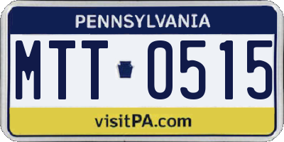 PA license plate MTT0515