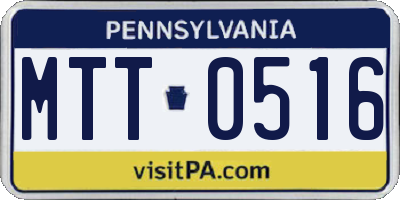 PA license plate MTT0516
