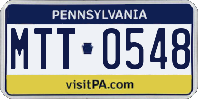 PA license plate MTT0548