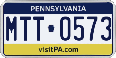 PA license plate MTT0573
