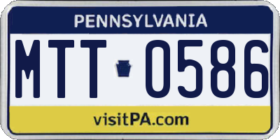 PA license plate MTT0586