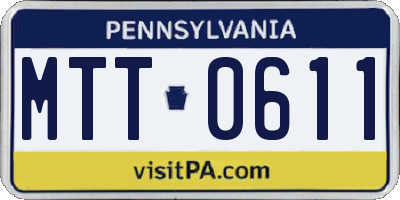 PA license plate MTT0611