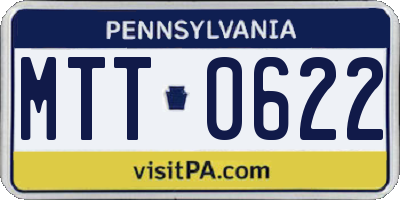 PA license plate MTT0622