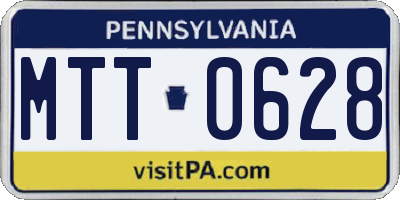 PA license plate MTT0628