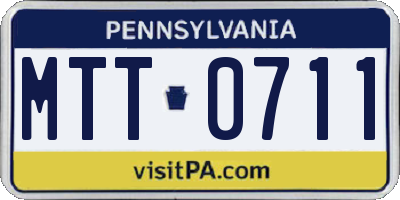 PA license plate MTT0711