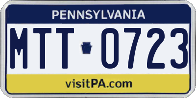 PA license plate MTT0723
