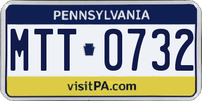 PA license plate MTT0732