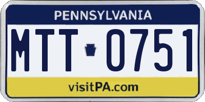 PA license plate MTT0751