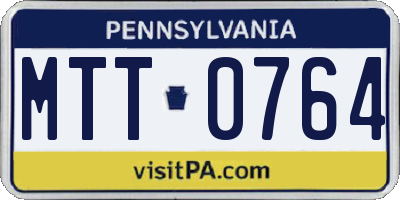 PA license plate MTT0764