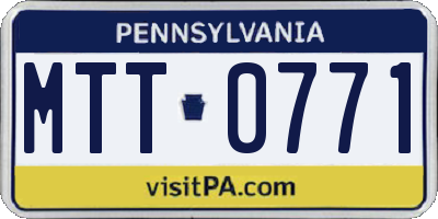 PA license plate MTT0771