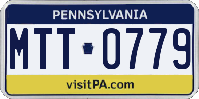 PA license plate MTT0779