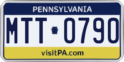 PA license plate MTT0790