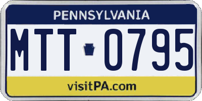 PA license plate MTT0795