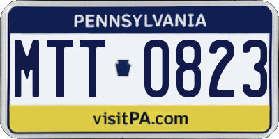 PA license plate MTT0823