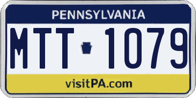 PA license plate MTT1079