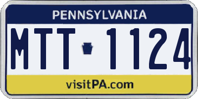 PA license plate MTT1124