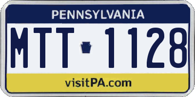 PA license plate MTT1128