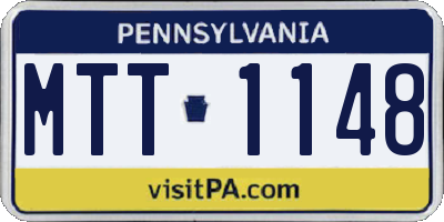 PA license plate MTT1148