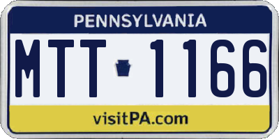PA license plate MTT1166