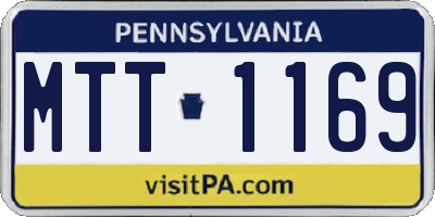 PA license plate MTT1169