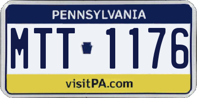 PA license plate MTT1176