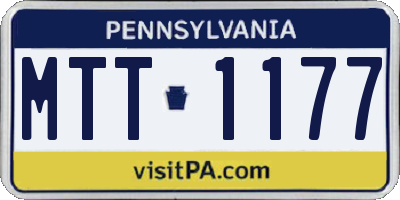 PA license plate MTT1177