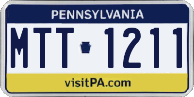 PA license plate MTT1211