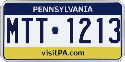 PA license plate MTT1213