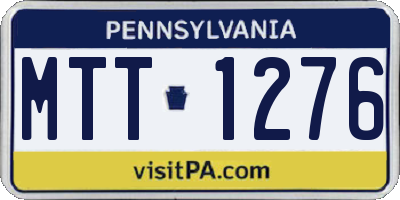PA license plate MTT1276