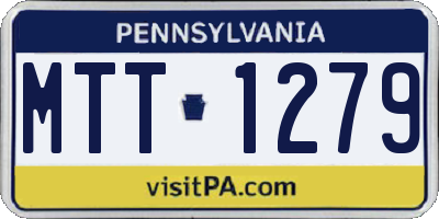 PA license plate MTT1279