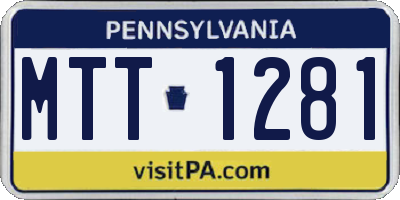 PA license plate MTT1281