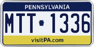 PA license plate MTT1336