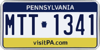 PA license plate MTT1341