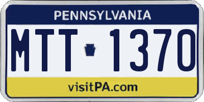 PA license plate MTT1370