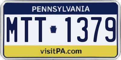 PA license plate MTT1379