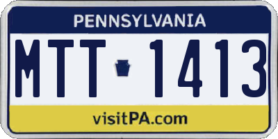 PA license plate MTT1413