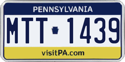 PA license plate MTT1439