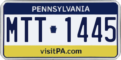 PA license plate MTT1445
