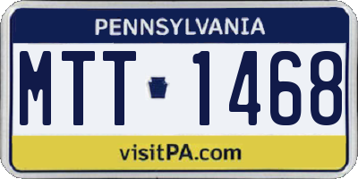 PA license plate MTT1468